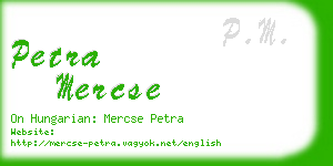 petra mercse business card